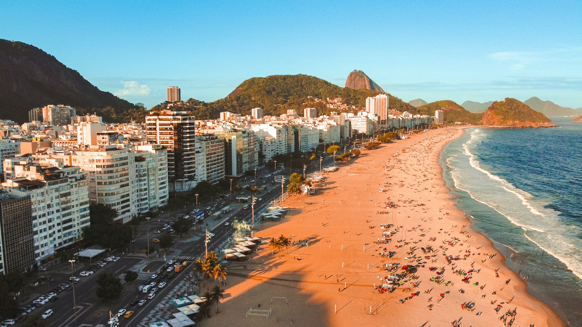 Praia de Copacabana em Rio de Janeiro - Brasil